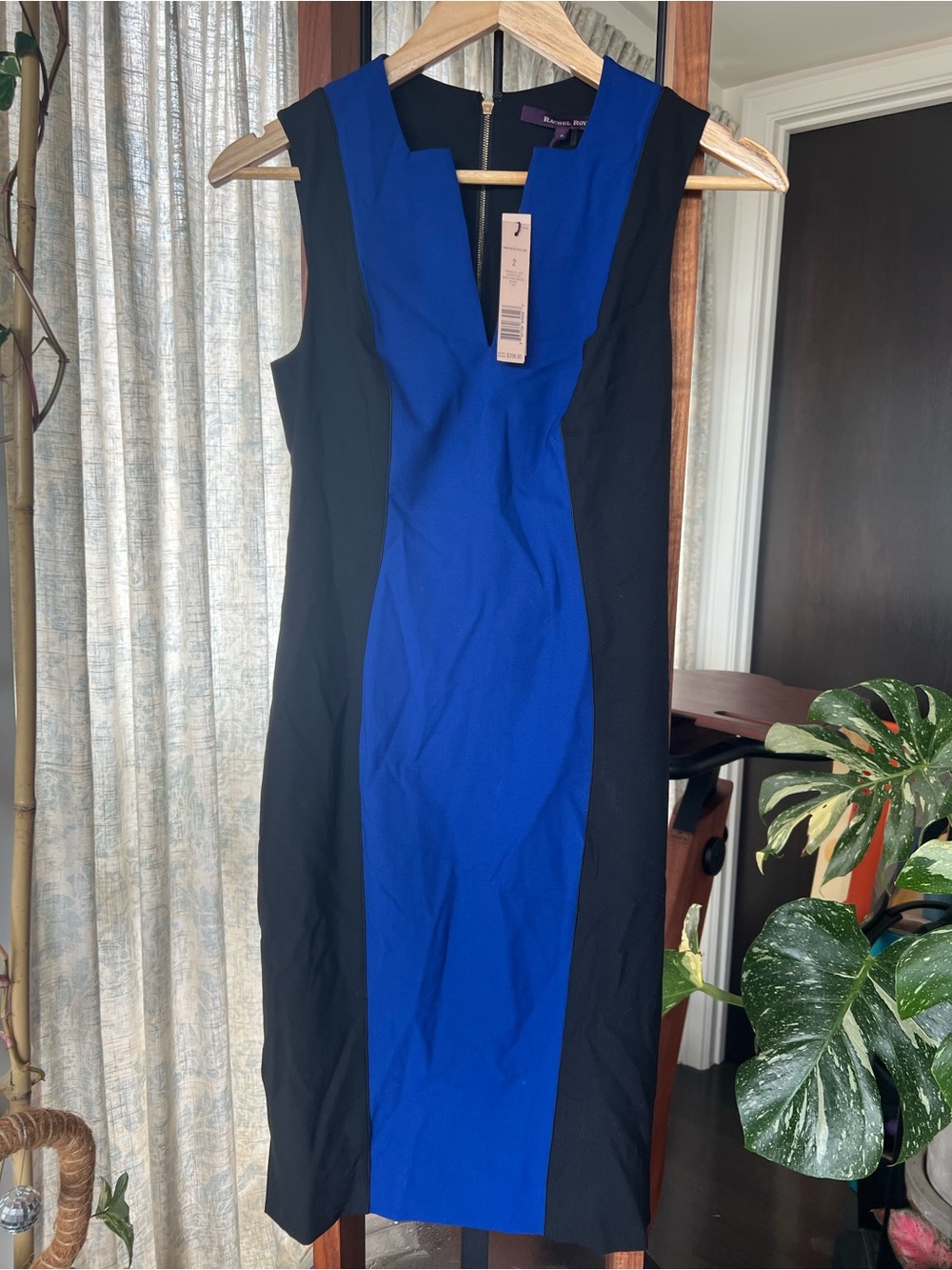 NWT | Rachel Roy Black and Royal Blue Bodycon | Sheath Dress